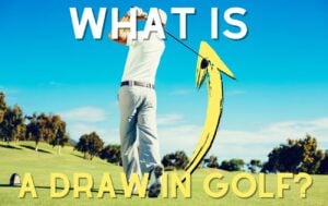 what is a draw in golf? golfer taking draw shot