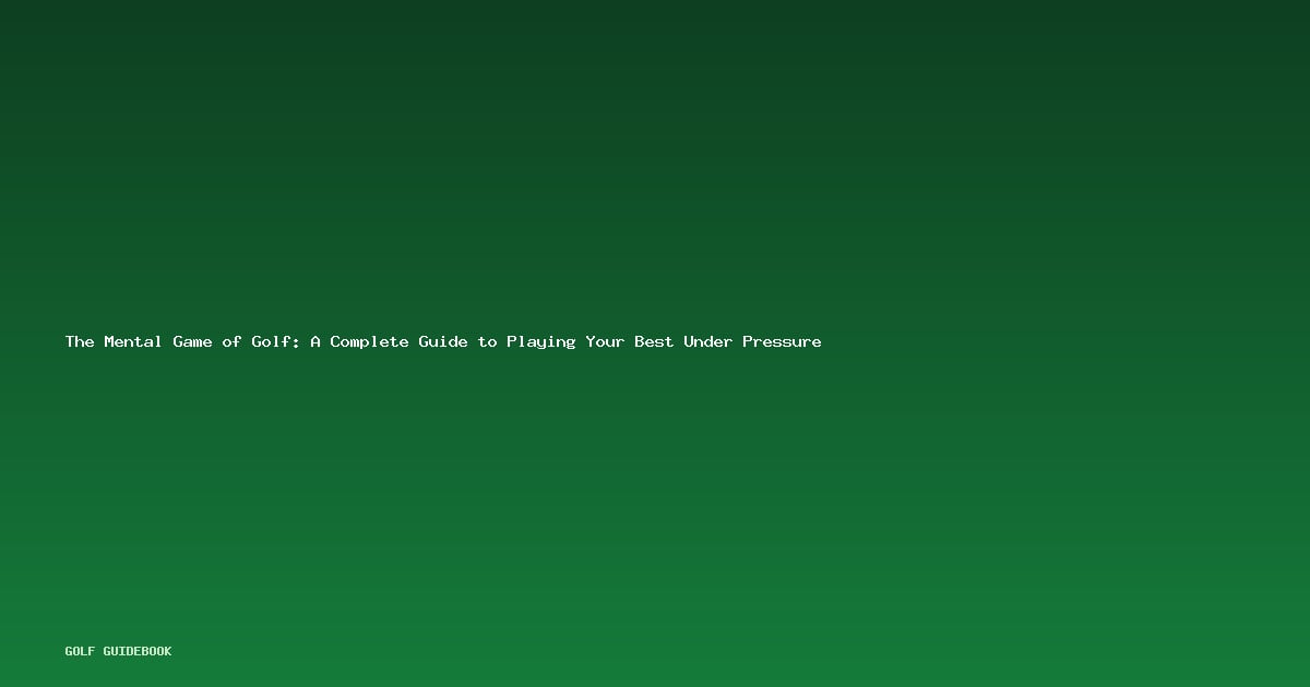 Advanced Golf Advice 30