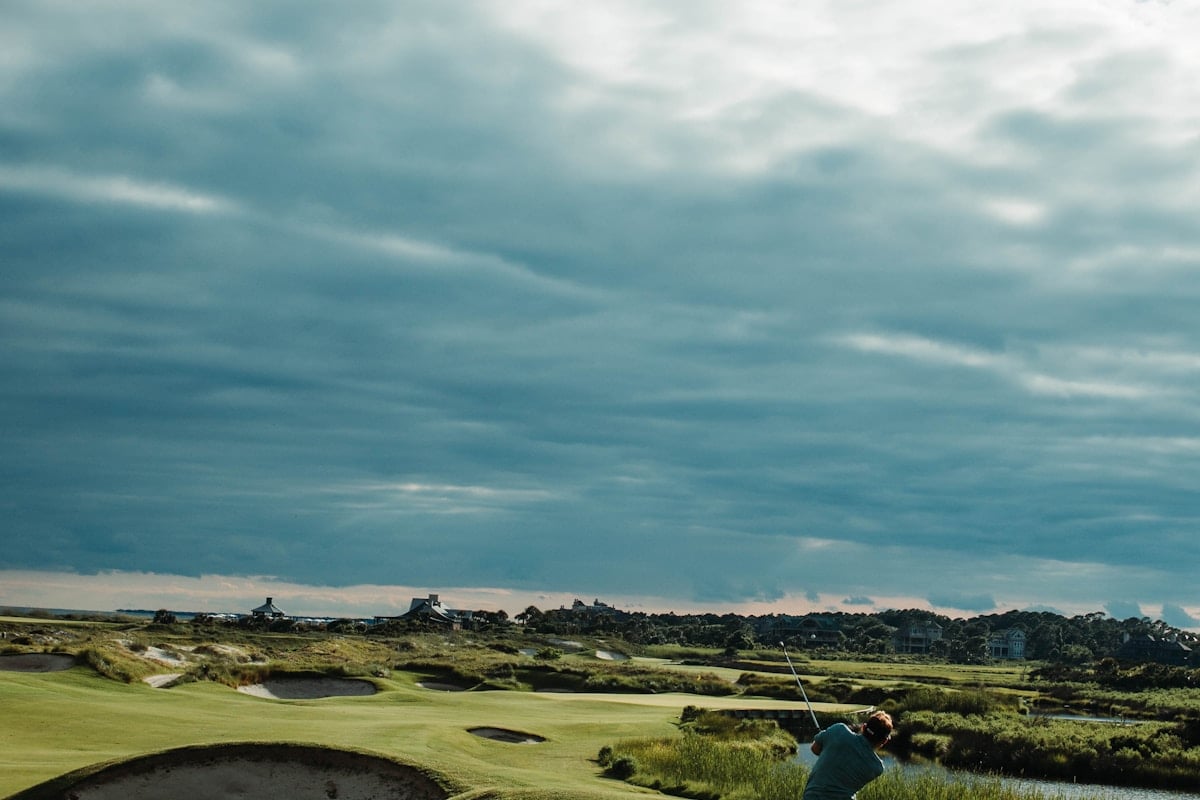 Group of golfers playing a scramble format on the golf course