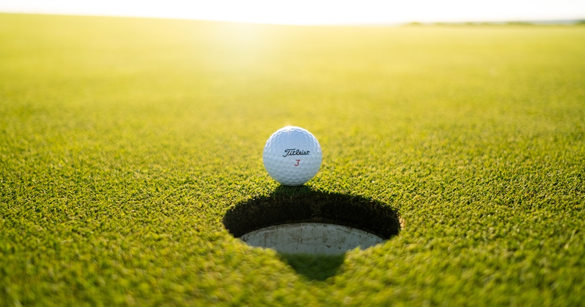 Scenic links golf course by the ocean with rolling fairways and natural dunes
