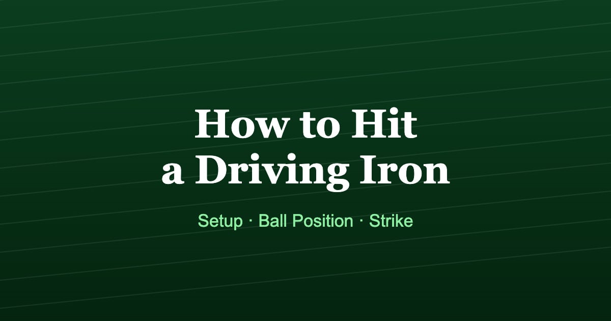 A golfer setting up to hit a driving iron off the tee on a links course